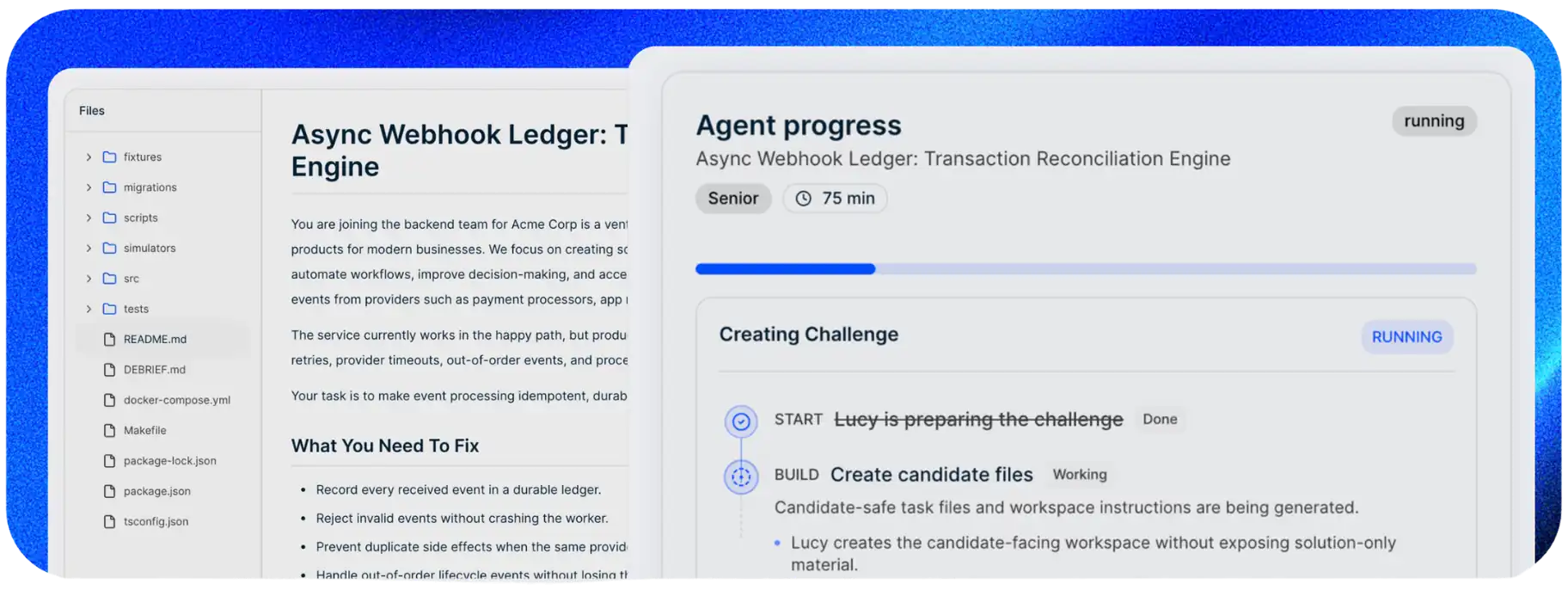 Create challenge interface